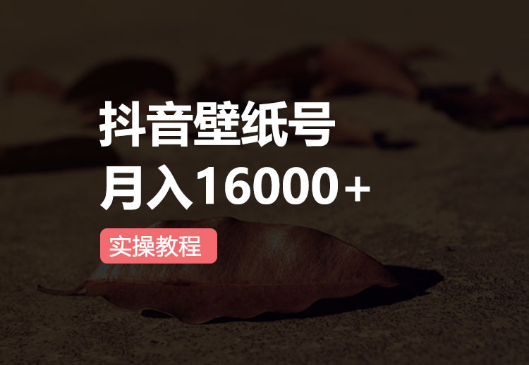 抖音壁纸号项目，月入16000元，简单易上手（实操教程）！